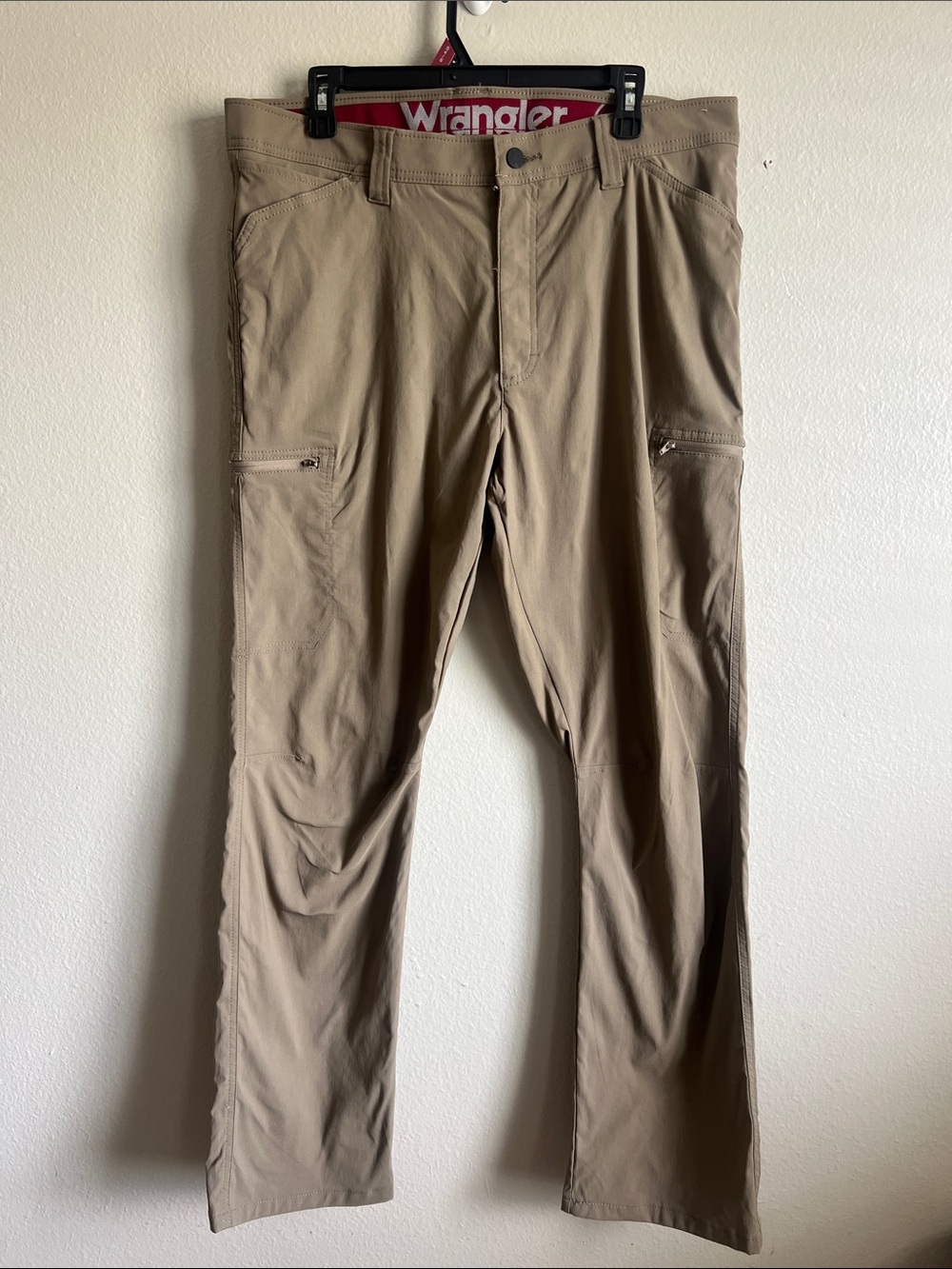Wrangler Men’s Cargo Pants Tan Straight Fit Nylon Performance 36x30